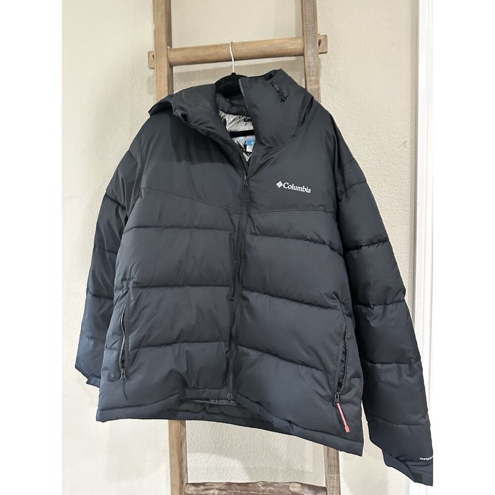 Columbia Mens Iceline Ridge Ski Snow Sport Omni-Heat Puffer Jacket Black XL